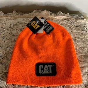 Caterpillar Hi Vis Orange Beanie Cap